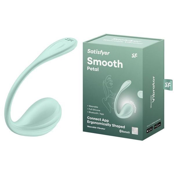 Смарт-віброяйце Satisfyer Smooth Petal Connect App Mint SX0666