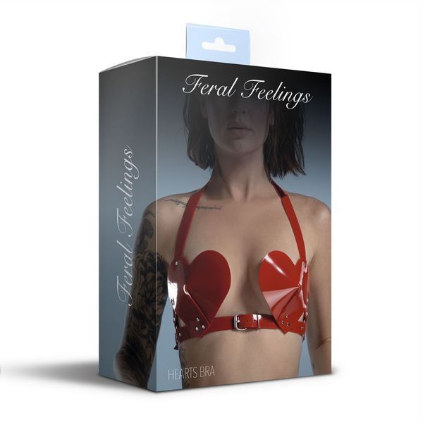 Ліф Серце Feral Feelings - Hearts Bra Red SO9311