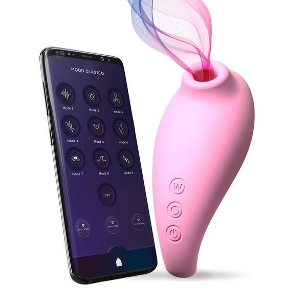 Вакуумный смарт-стимулятор Adrien Lastic Revelation Pink, режим Boost, управление через приложение SO8533