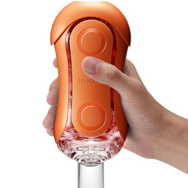 Мастурбатор Tenga Flip Orb &mdash; Sunset Orange, с изменяемым сжатием, со стимулирующими шариками внутри SX1331