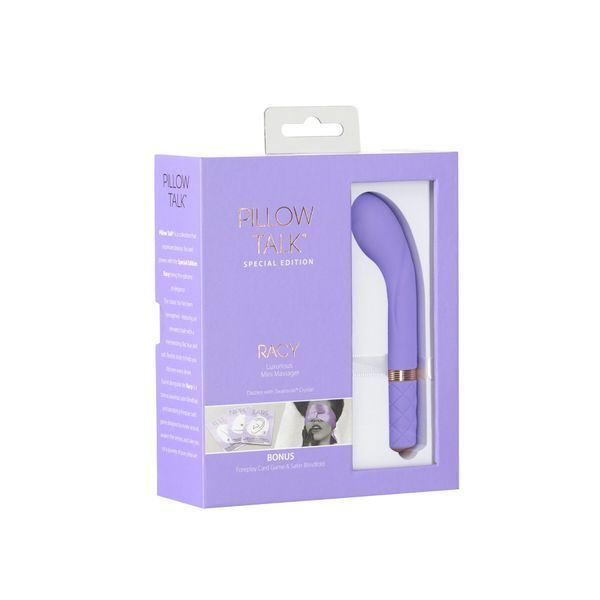 Роскошный вибратор Pillow Talk Racy Purple Special Edition, Сваровски, повязка на глаза+игра SO6855