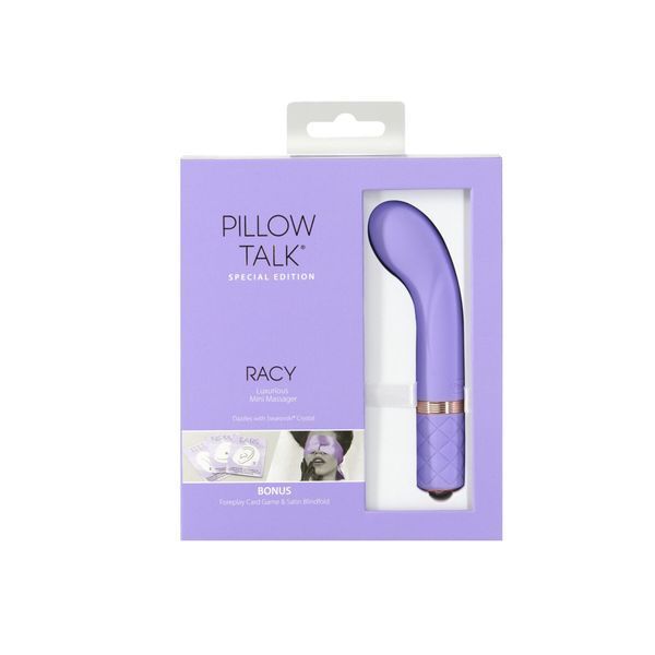 Роскошный вибратор Pillow Talk Racy Purple Special Edition, Сваровски, повязка на глаза+игра SO6855