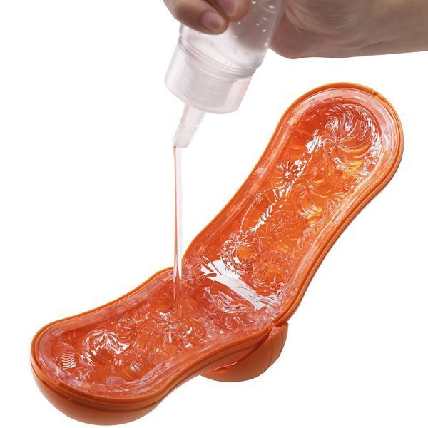 Мастурбатор Tenga Flip Orb &mdash; Sunset Orange, с изменяемым сжатием, со стимулирующими шариками внутри SX1331