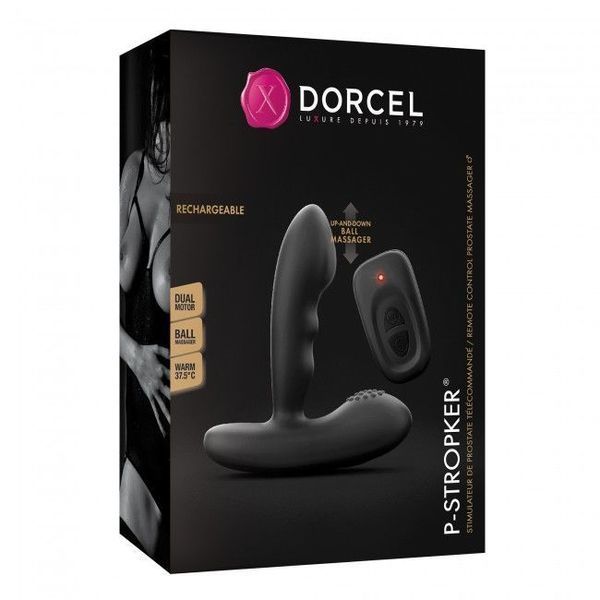 Массажеры простаты Dorcel P-Stroker с пультом ДУ, подогревом и точечным массажем, два мотора SO3074