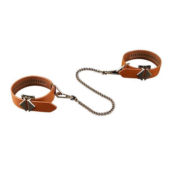 Набір для бондажу LOCKINK 8-Bondage-Straps Restraint Set, коричневий, 8 ременів з натуральної шкіри SX0834