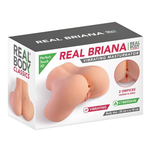 Мастурбатор-полуторс с вибрацией Real Body Real Briana, вагина и анус, 25х18 см SO9953