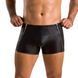 Мужские кожаные боксеры с молниями Passion 049 SHORT MATT L/XL Black SO7618 фото 1