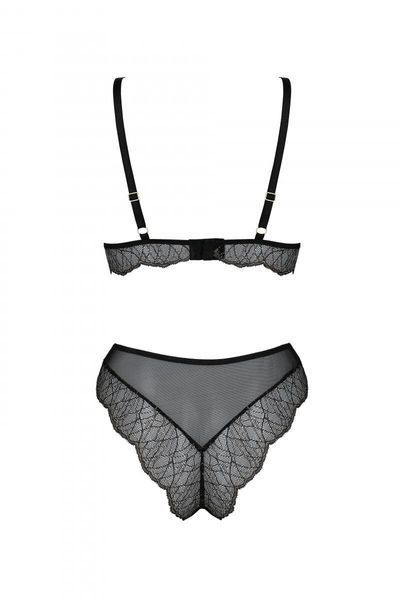 Комплект Passion AMBERLY SET black, S/M, бралет і трусики бразиліана SX0465