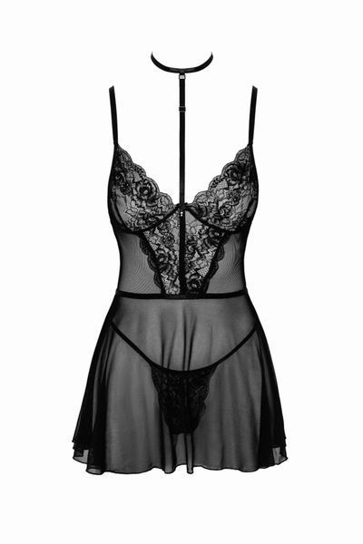 Пеньюар с кружевом и сеткой Kissable First Kiss Babydoll S/M SX1950