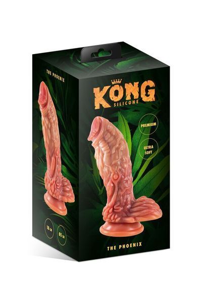 Фентезійний фалоімітатор Kong Silicone The Phoenix, довжина 18 см, діаметр 5,5 см SO9939
