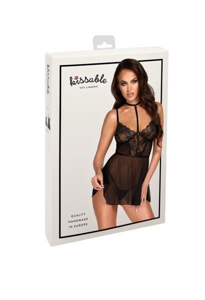 Пеньюар с кружевом и сеткой Kissable First Kiss Babydoll S/M SX1950