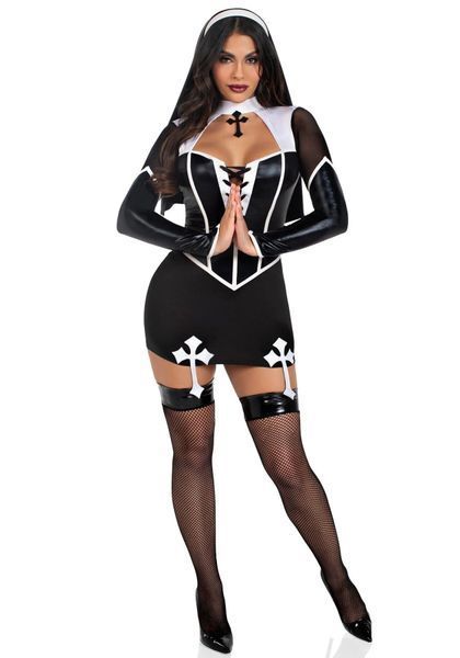 Костюм черниці Leg Avenue Holy Hottie Dress S SX2794