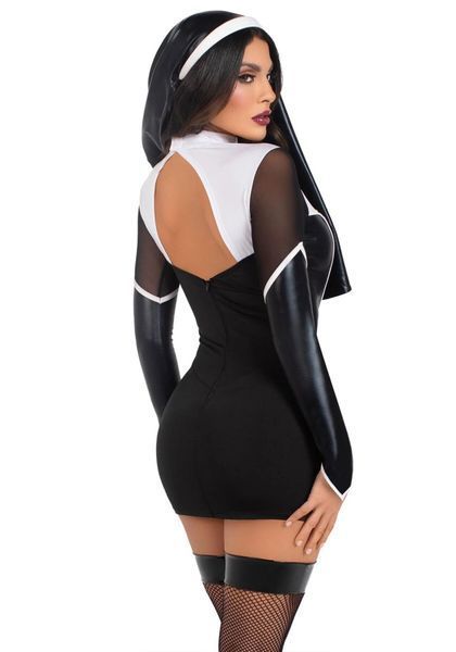 Костюм черниці Leg Avenue Holy Hottie Dress S SX2794