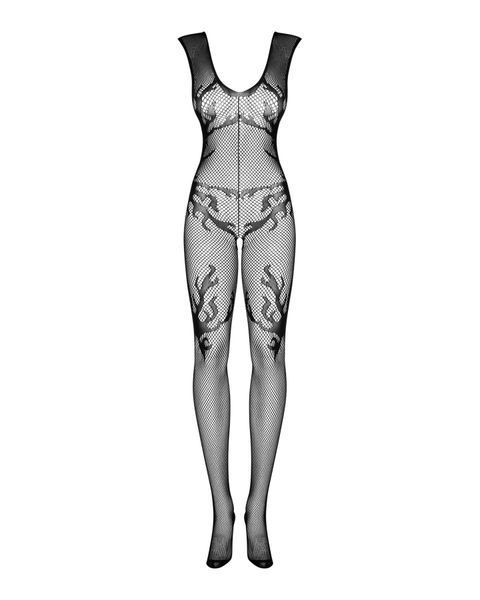 Бодістокінг Obsessive Bodystocking F241, S/M/L, сітка по всьому тілу, відкриті руки, відкрита спина SX1133