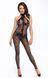 Бодістокінг Noir Handmade F315 Ego, L, black, прозорий, верх халтер, блискавка на все тіло SX0329 фото 1