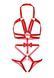 Портупея-тедди из ремней Leg Avenue Studded O-ring harness teddy S Red, экокожа SO8560 фото 5
