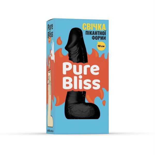 Свічка у вигляді члена Pure Bliss BIG Black 18 см SX1650