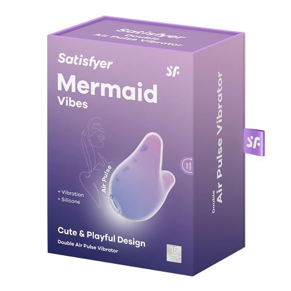 Вакуумний кліторальний стимулятор Satisfyer Mermaid Vibes Violet/Pink, 2 мотори SX1219