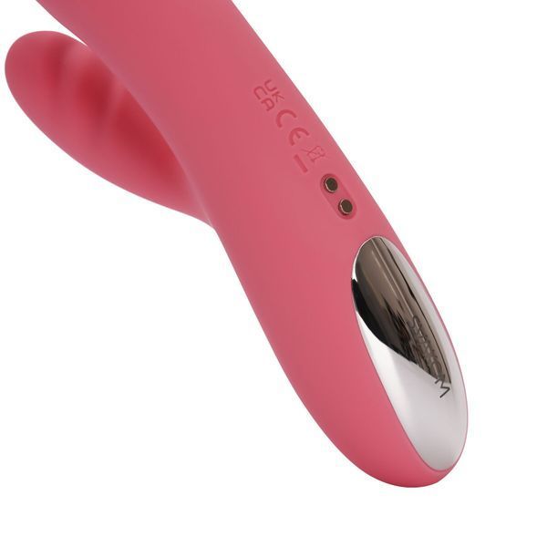 Вибратор-кролик Svakom Avery Strawberry Pink с двигающимся стволом, движение вперед-назад SX1279
