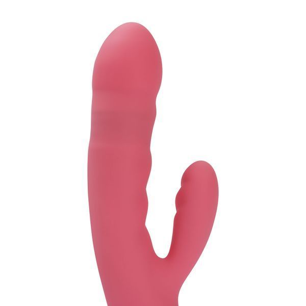 Вибратор-кролик Svakom Avery Strawberry Pink с двигающимся стволом, движение вперед-назад SX1279