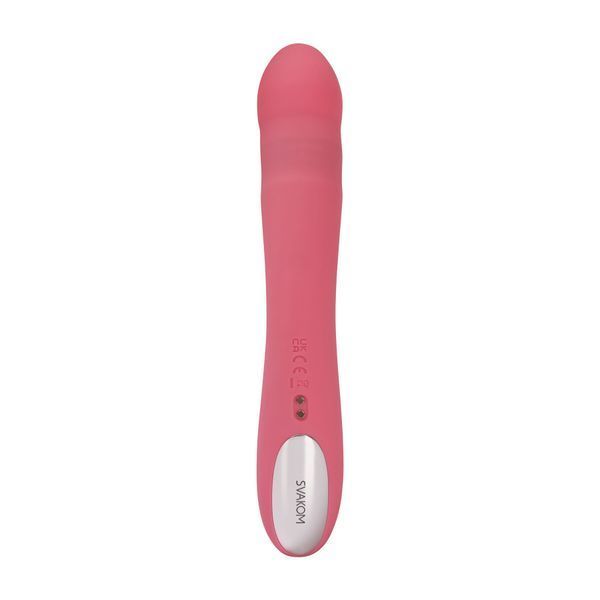 Вибратор-кролик Svakom Avery Strawberry Pink с двигающимся стволом, движение вперед-назад SX1279