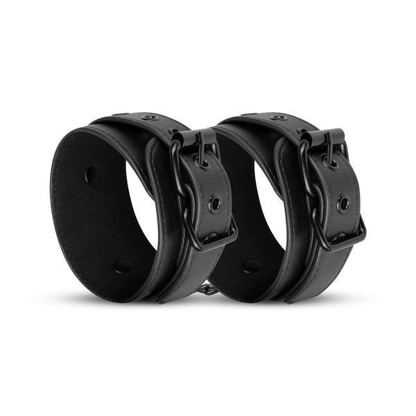 Наручники Bedroom Fantasies: Faux Leather Handcuffs One Size, черные SO8803