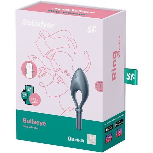 Ерекційне смарт віброкільце ласо з регулюванням розміру Satisfyer Bullseye Dark Blue SO6121