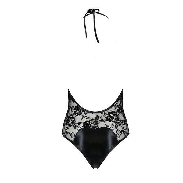 Боди с очень глубоким декольте Passion DARYL BODY S/M, black EL14802