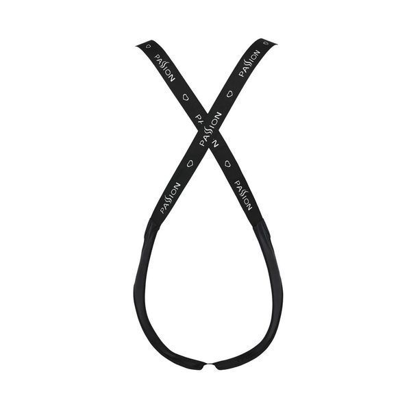 Чоловіче відкрите боді Passion 027 BRUNO XXL/XXXL Black, під латекс, на шлейках SO7554
