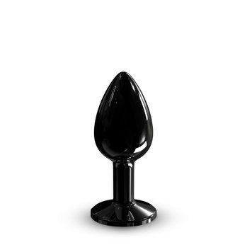 Металева анальна пробка з кристалом Dorcel Diamond Plug Black S SO7808