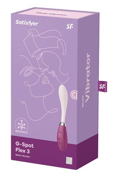Вібратор Satisfyer G-Spot Flex 3 Red, гнучкий стовбур із фіксацією положення SO6728
