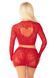 Комплект Leg Avenue Rhinestone Crop Top and Mini Skirt One Size, Red SX1745 фото 2