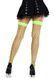 Чулки в крупную сетку Leg Avenue Fence Net Thigh Highs Neon Green, one size SX2795 фото 2