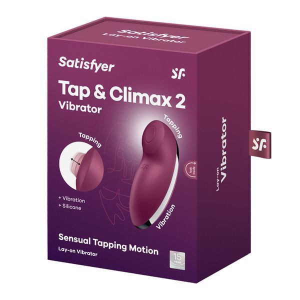 Вібростимулятор-пульсатор Satisfyer Tap & Climax 2 Red, ефект постукування пальцем SX2185