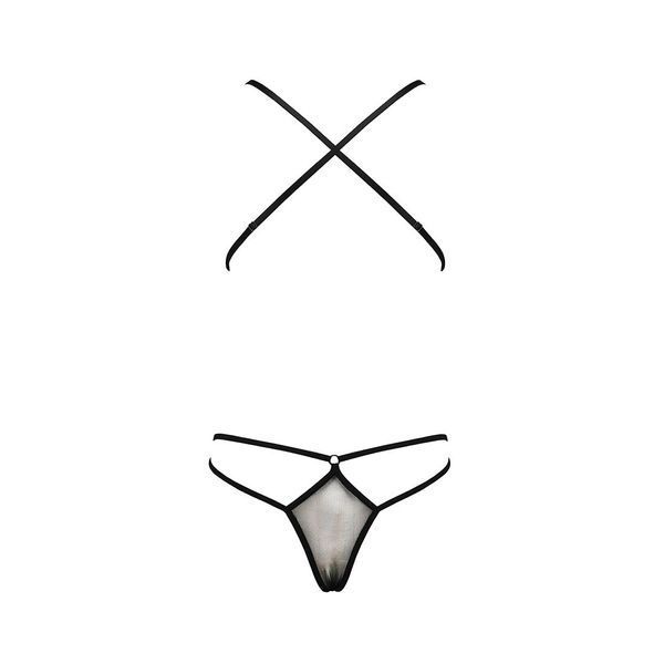 Боди монокини с декольте Passion ERZA BODY L/XL, black PS26001