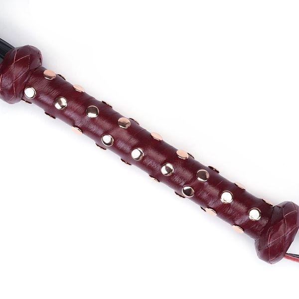 Флогер Liebe Seele Wine Red Studded Flogger, натуральна шкіра SO9466