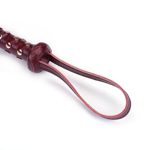 Флогер Liebe Seele Wine Red Studded Flogger, натуральна шкіра SO9466