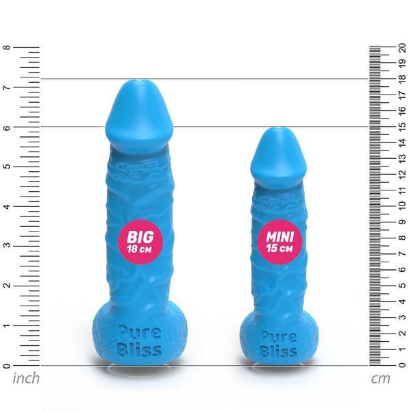 Мило у формі пеніса Pure Bliss BIG Blue, крафтове мило-член, натуральне SO6370