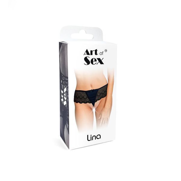 Сексуальные трусики Art of Sex - Lina с жемчугом, размер L-2XL SO6784