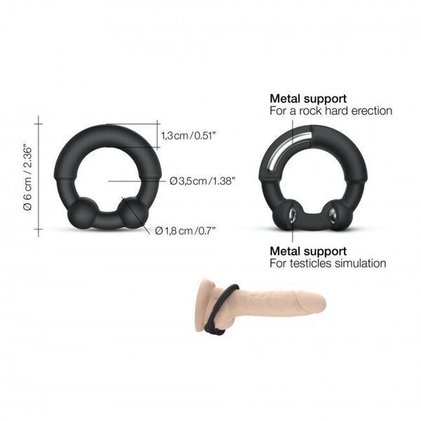 Эрекционное кольцо с металлическими вставками Dorcel STRONGER RING SO5077