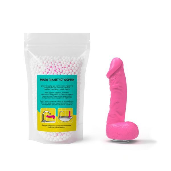 Крафтовое мыло-член с присоской Чистий Кайф LARGE Pink, натуральное SX2315