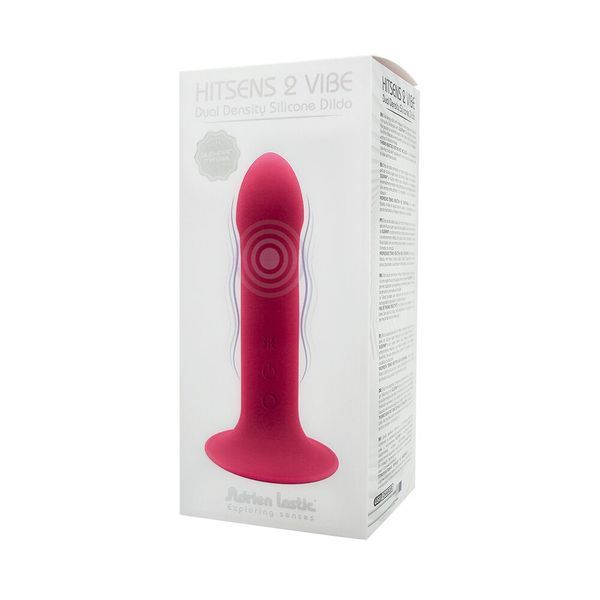 Дилдо с вибрацией Adrien Lastic Hitsens 2 Pink, отлично для страпона, макс диаметр 4см, длина 17,2см SO5052