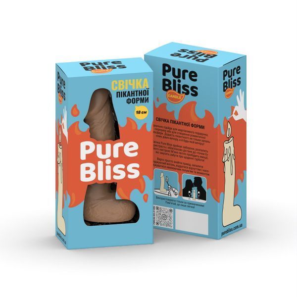 Свічка у вигляді члена Pure Bliss BIG Brown 18 см SX1651