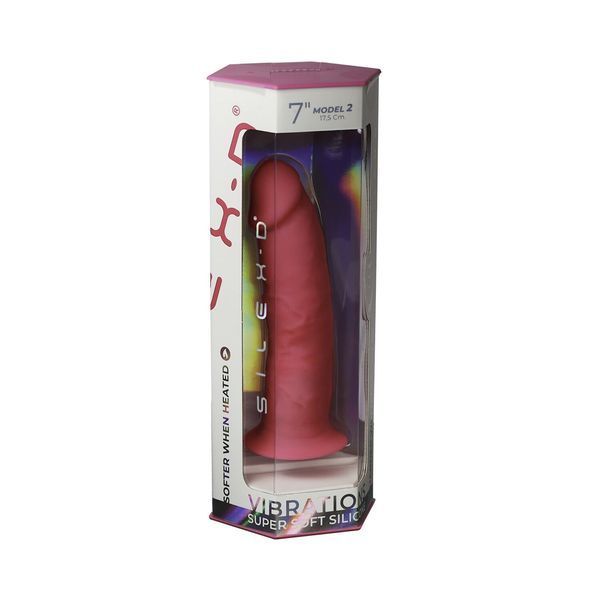Фалоімітатор з вібрацією SilexD Henry Vibro Pink (MODEL 2 size 7in) + LRS, діаметр 4,4 см SX3130