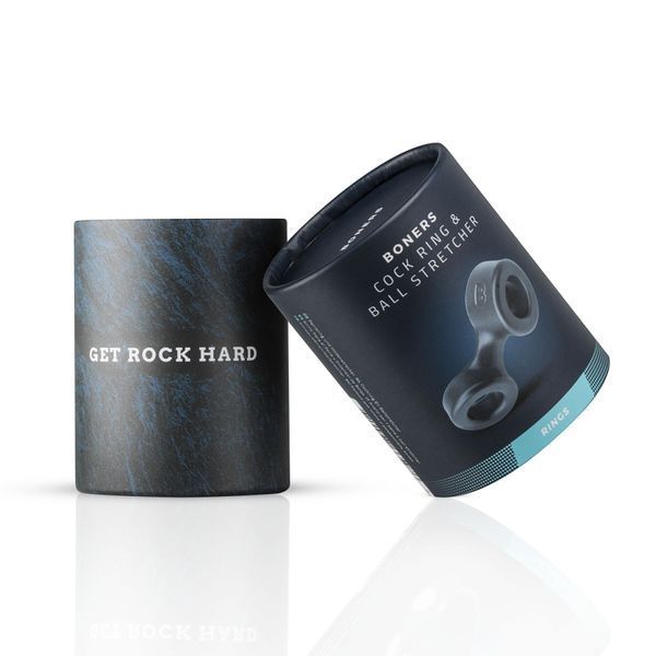 Эрекционное кольцо Boners Cock Ring And Ball Stretcher - Grey SO8852