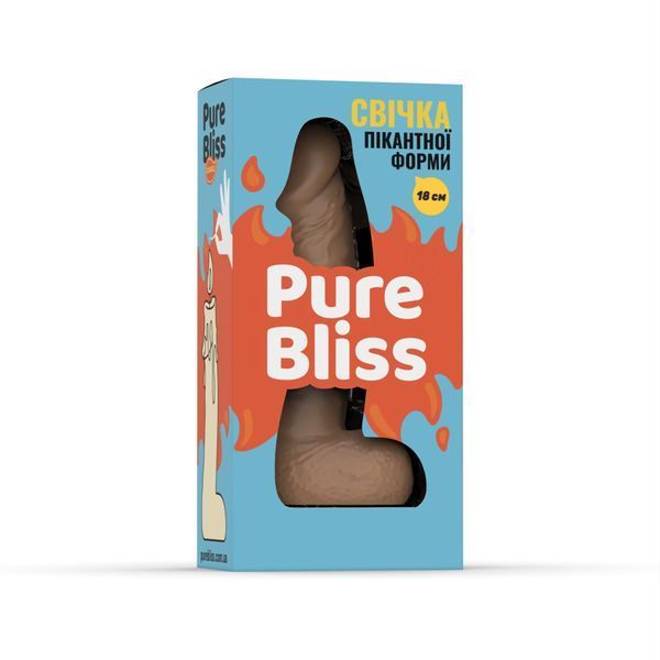 Свічка у вигляді члена Pure Bliss BIG Brown 18 см SX1651