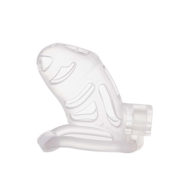 Клетка для пениса LOCKINK SEVANDA Plastic Penis Chastity Cage, прозрачная, 3 кольца разных размеров SX0871