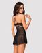 Эротический кружевной комплект с сеточкой Obsessive 838-BAB-1 babydoll & thong black S/M SO7181 фото 2