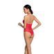 Бодистокинг с декольте Passion BS088 red, имитация корсетной шнуровки SO6383 фото 2