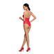 Бодистокинг с декольте Passion BS088 red, имитация корсетной шнуровки SO6383 фото 4